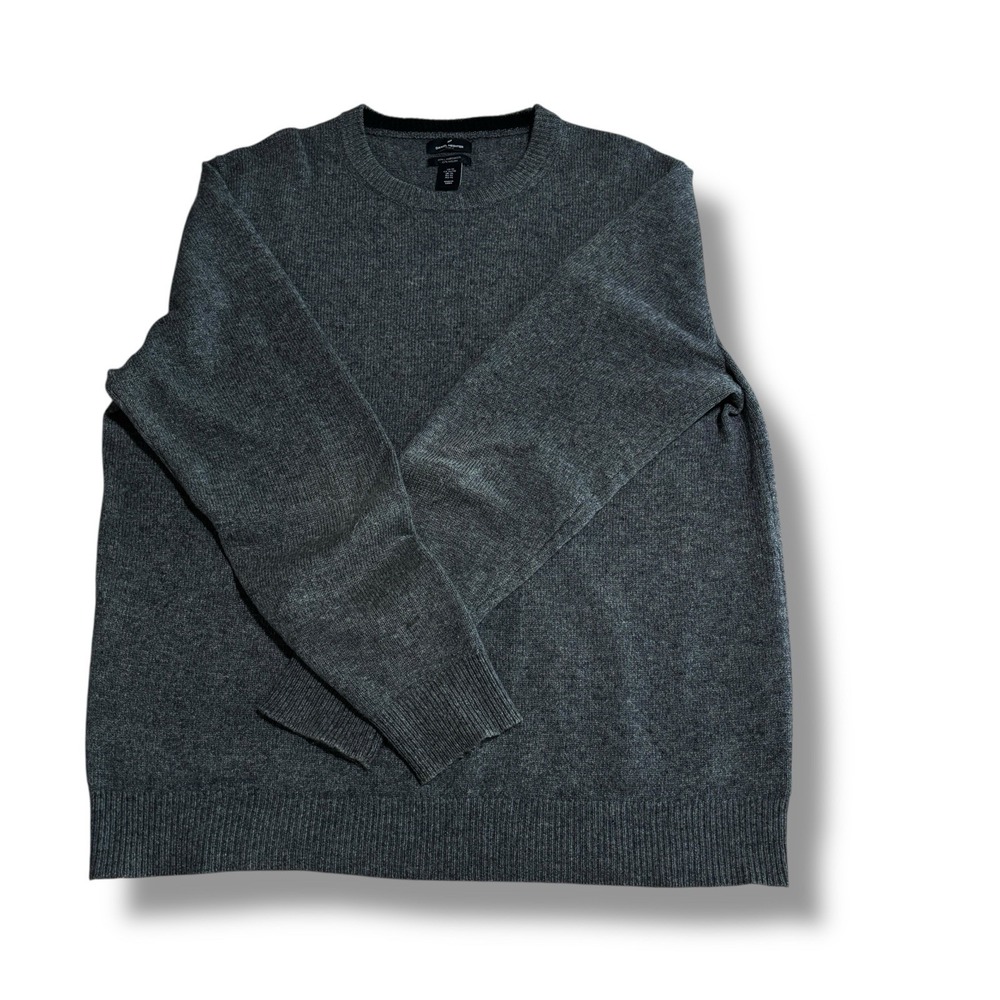 Daniel Hechter Paris Men's Lambswool Blend‎ Knit Sweater Gray Size XL 23 x 28